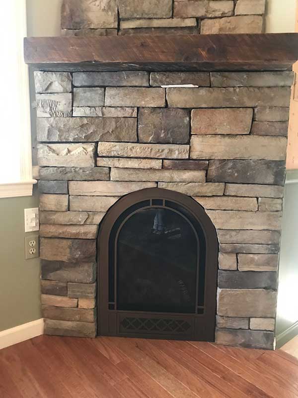 Large Stone Fireplace in Living Room - Lackawanna County PA - Integrity Chimney Service
