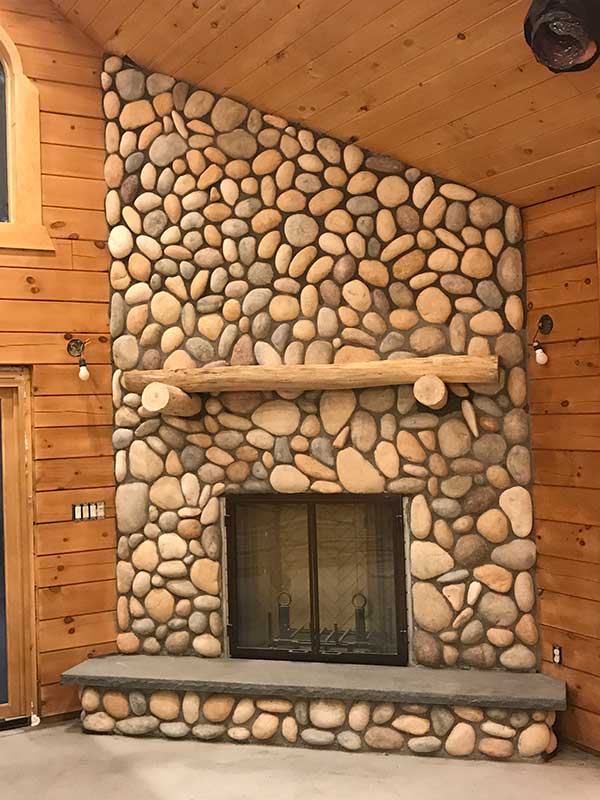 Stone Fireplace in Living Room - Lackawanna County PA - Integrity Chimney Service